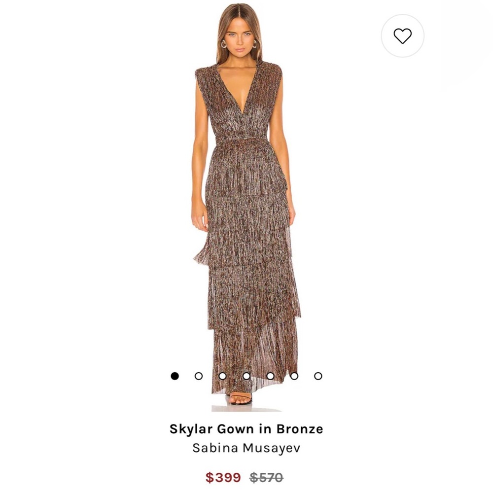 Sabina Musayev Sklyer Gown in Bronze